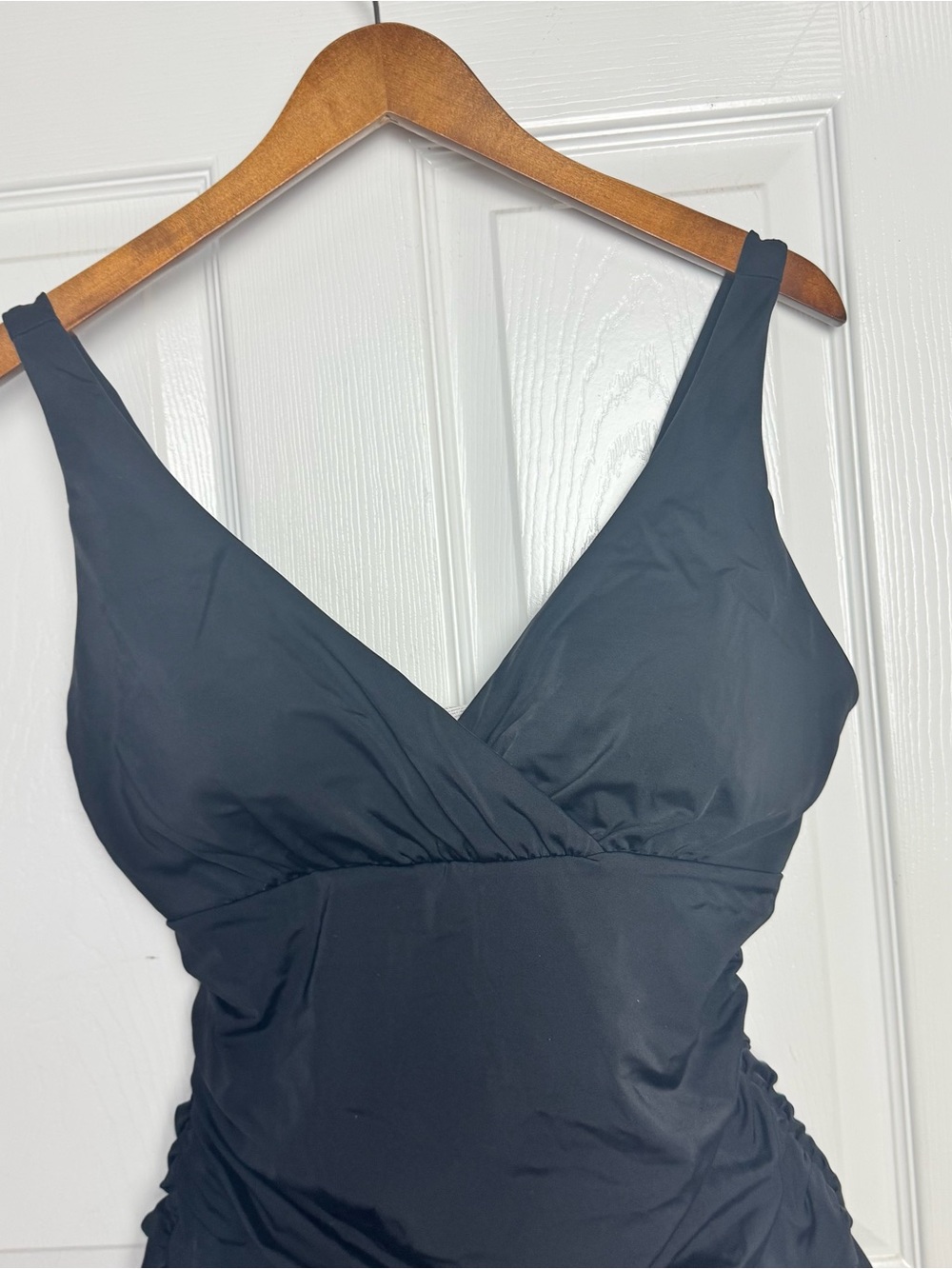 Boden Talamanca Black Swimsuit Ruched Waist Size 12L - Picture 4 of 8